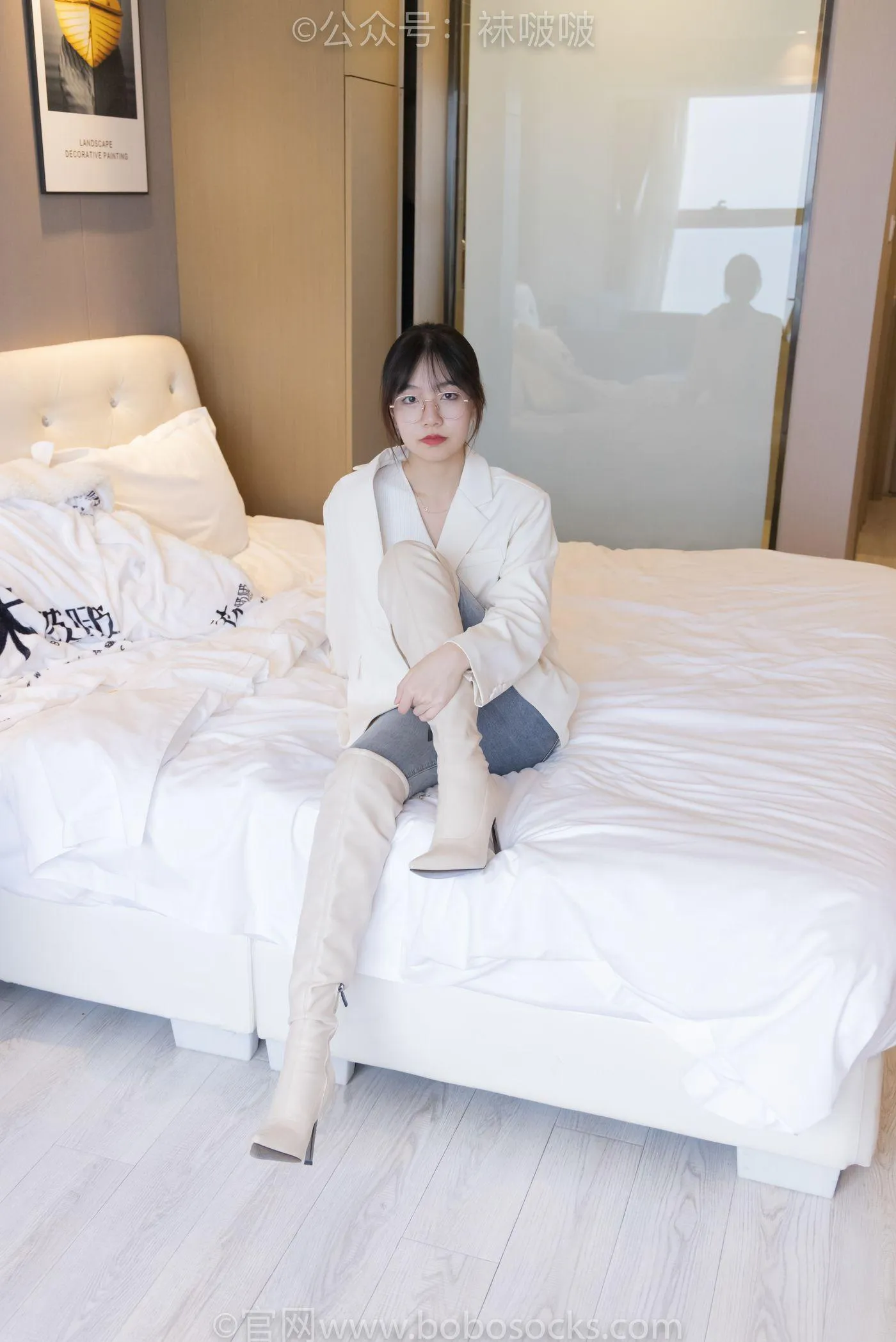 [BoBoSocks袜啵啵]NO.050 小甜豆-高跟长靴、白棉袜 [175P]插图2